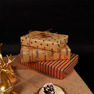 Nouveau Design Noël Hotstamping Cadeau Rouleau Wrap Papier Kraft 43*300 cm - Product Image 3