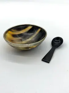 Bol en résine de qualité supérieure avec cuillère assortie fabriqué à la main et poli à prix économique pour les fournitures de restauration d'hôtel de luxe - Product Image 6