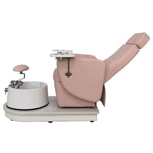 Sillón de Pedicura Eléctrico de Lujo con Asiento Giratorio, Luces LED de Colores, Base de Vidrio, Estilo Europeo, para Salón de Uñas, con Drenaje Automático - Product Image 4