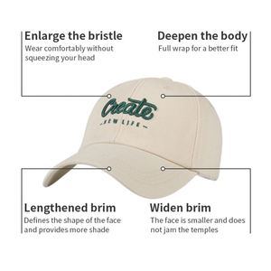 Casquette de baseball à visière ronde et profonde pour grandes têtes, avec protection solaire, qui affine le visage - Product Image 5