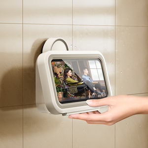 Kotak penyimpanan ponsel kamar mandi, Anti selip, cangkir hisap + dudukan perekat, pemegang penyimpanan ponsel tahan air ramah layar sentuh - Product Image 1