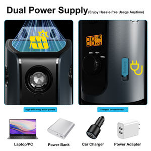 सौर-संचालित ट्रिपल-हेड अल्ट्रासोनिक कुत्ते सरीसृप पनरोक IPx5 छाल निवारक आउटडोर स्मार्ट कुत्ते छाल रोकथाम उपकरण - Product Image 4