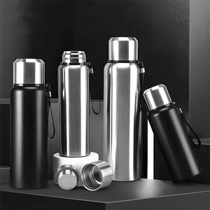 500Ml Bán Buôn Biểu Tượng Tùy Chỉnh Phích Chai <span class=keywords><strong>Bullet</strong></span> Loại Đôi Tường Thép Không Gỉ Chân Không <span class=keywords><strong>Flask</strong></span> Với Nâng Dây Chai Nước - Product Image 2