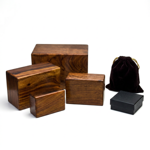 Wooden <b>Pet</b> & Human Cremation Urns American Style Brown <b>Keepsake</b> Durable 200/220 Cubic Inch Capacity - Product Image 5