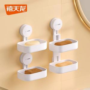 Xitianlong Jabonera de Pared de Plástico con Drenaje Automático, Estante Rectangular para Baño, Sin Necesidad de Perforación - Product Image 3