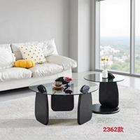 Table basse de rangement minimaliste moderne avec plateau en dalle de roche et structure en verre et fer, mobilier de salon pour petits appartements, style 2362