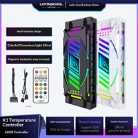 Controlador de Ventiladores ARGB, Hub PWM con Control de Temperatura, Cable Divisor RGB de 3 y 4 Pines, Cable de Sincronización para Refrigeración de PC Gaming