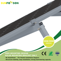 Système de montage solaire au sol Sunforson SFS-FR-03H AL6005-T5 Argent, résistance au vent 40m/s, résistance à la neige 1kN/m, installation rapide, norme BS