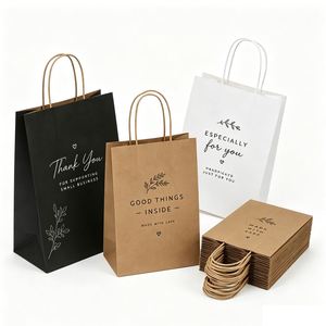 ถุงกระดาษพิมพ์ลายตามสั่งสำหรับร้านอาหาร บริการเดลิเวอรี่ ของชำร่วยธุรกิจ งานอีเว้นท์ ของขวัญ พร้อมโลโก้ - Product Image 1