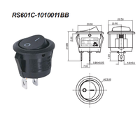 Interrupteurs à bascule ronds KCD1 2 broches ON/OFF SPST 10A/125V 10000 cycles pour automobile et bateau -10 ° C ~ 105 ° C UL