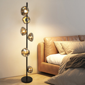<span class=keywords><strong>Lampe</strong></span> de sol en <span class=keywords><strong>verre</strong></span> nuage italienne, <span class=keywords><strong>lampe</strong></span> de table en fer LED pour chambre <span class=keywords><strong>à</strong></span> coucher et salon, éclairage ambiant Ra80 - Product Image 2
