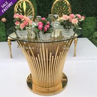 Table de présentation de gâteaux de mariage Sino Perfect Promotion Gold pour événements et fêtes