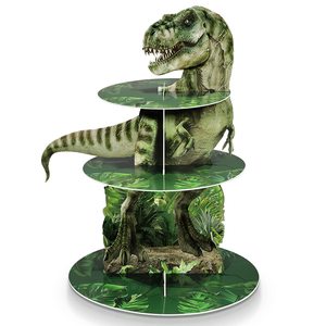 Kit per Festa di Compleanno a Tema Dinosauri con Decorazioni Jungle Dino e Striscione Personalizzato per il Primo Compleanno dei Ragazzi - Product Image 3