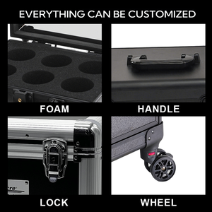 Kilitli Kutu Geri Çekilebilir Saplı IP67 Su Geçirmez Plastik 4 Sıralı Alüminyum Kutu Saklama Kutusu Dereceli Kart Kutusu - Product Image 3