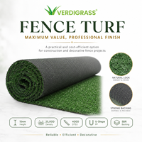 Panneau de clôture en gazon artificiel durable, 15 mm, souple, pour jardin extérieur, protégé contre les UV, ignifuge, longue durée