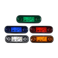 Feux de position latéraux et feux de gabarit en plastique scellé à LED SMD ambre rouge 3 LED 12V 4,3 pouces pour camion, remorque, poids lourd, bus, ajustement universel