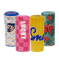 Vente en gros d'accessoires de golf design divers couvre-chef de golf Sherpa en cuir PU couvre-chef de tonneau de conducteur de fleurs
