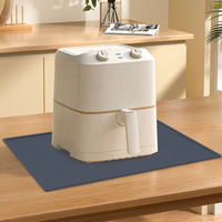 Tapis résistant à la chaleur pour friteuse à air, tapis en silicone imperméable pour comptoir de cuisine, tapis de protection antidérapant en silicone pour plan de travail