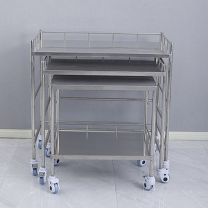 Stainless Steel Instrument Cart 304 Medical Hospital <b>Trolley</b> With Wheels For Operating Room Use - Product Image 2