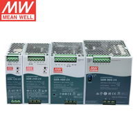 Alimentation électrique sur rail DIN série MeanWell EDR NDR XDR 75W 120W 12V 24V 48V Sortie CC pour systèmes de contrôle industriels