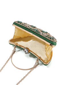 Caja portátil de lujo explosiva con forma de luna retro europea y americana, con diamantes de imitación incrustados, para fiestas de mujer - Product Image 2