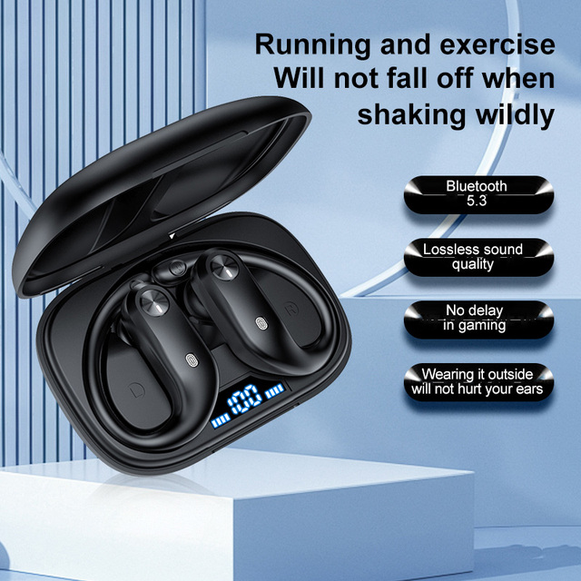 Ear-hook Sports Wireless JL IPX5 Waterproof Hi-Fi Sound Digital Display Open Ear Earbuds Ready to Ship in Stock Z67