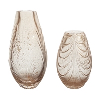 Diffuseur de parfum moderne en verre soufflé à la main, forme goutte d'eau, couleur or champagne, avec veines côtelées, pour hôtel, spa, décoration intérieure