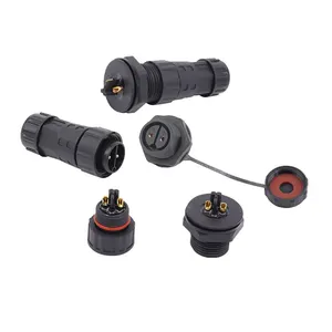 Conector fêmea M20 2 3 4 pinos para montagem em painel de compressão à prova d'água de amostra grátis