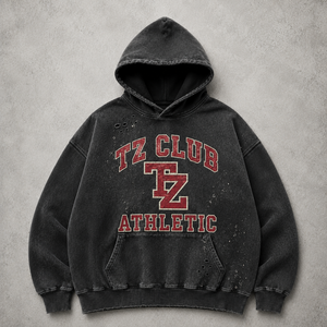 Sudadera con capucha vintage con lavado ácido y efecto desgastado, con cremallera y estampado <span class=keywords><strong>de</strong></span> camuflaje <span class=keywords><strong>de</strong></span> hojas, <span class=keywords><strong>de</strong></span> algodón grueso, estilo oversize urbano para hombre - Product Image 1