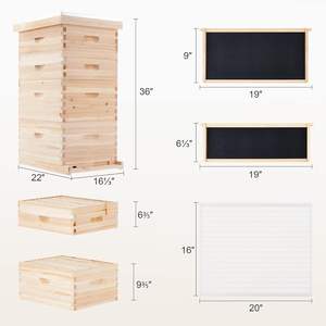 Langstroth Bee Hive 4 Layer Hive Box 20 Frame Beehive Frames 2 Brood Box 2 Super Box Langstroth Beehive Kit - Product Image 6