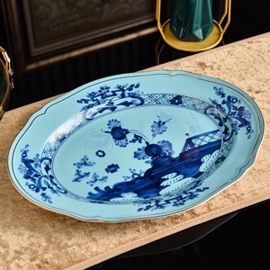 Elegant Floral Europe <b>Disposable</b> Eco-Friendly Ceramic Oval <b>Plate</b> Dish Serving Tray with Gift Box for Business Gifts Home Decor - Product Image 3