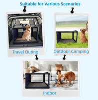 Cage pliable pour chien à parois souples en tissu Oxford, chenil pliable pour chiens de taille moyenne, utilisation intérieure et extérieure, sac de transport portable