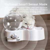 Fontanella d'Acqua a Gravità Elecpet per Animali Domestici, Distributore d'Acqua Trasparente con Circolazione Visibile per Gatti e Cani
