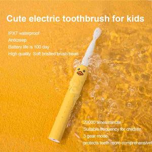 Kit de stérilisation pour enfants électriques polonais voyage lavable brosse à dents sonique douce LED IPX7 Rechargeable rafraîchissant Intelligent - Product Image 4