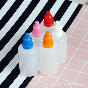 Jia Yue 50Ml <b>Dropper</b> <b>Bottles</b> PE Thickened Cylinder Chemical Packaging White Red Blue Orange Pink Lids - Product Image 2