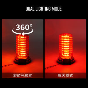 12V Auto Exterior <b>LED</b> Strobe Beacon Roof Suction Cup <b>Magnetic</b> <b>Light</b> Emergency Warning Flashing Safety Lighting Waterproof - Product Image 5