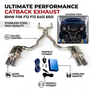 Vortex T304ท่อไอเสีย catback สแตนเลสสำหรับ BMW F06/F12/640i F13/N55 650i/N63 2011-2018ประสิทธิภาพการปรับแต่ง - Product Image 1