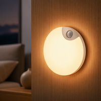 Lampe LED intelligente à intensité variable, rechargeable par USB, en ABS, avec finition givrée, pour chambre, armoire, escalier, couloir