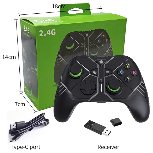 Enhanced 2.4GHz Wireless Gamepad Controller for Xbox Series X/S Elite/PC Windows 7/8/10 with Joystick Handle