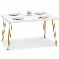 Table à manger rectangulaire moderne avec plateau en bois, table à manger pliable en bois