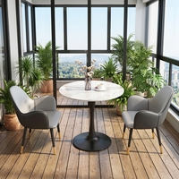 Table basse ronde avec plateau en marbre, base en métal, blanche, moderne, de luxe, pour salon, pièce maîtresse, petit espace, appartement, hall d'entrée, OEM
