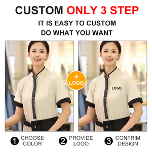 ファッション半袖オーバーオール通気性服カスタマイズロゴホテル家庭用ユニフォーム - Product Image 4