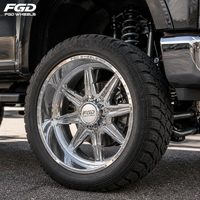 Roue FGD 24 26 28 pouces, face usinée, concave profond, alésage 8x180, roue en alliage forgé pour pick-up tout-terrain robuste