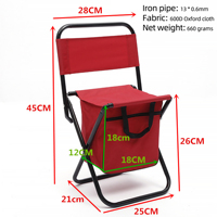 Tabouret pliant Oxford durable avec dossier Chaise portable compacte pour le camping en plein air et les voyages