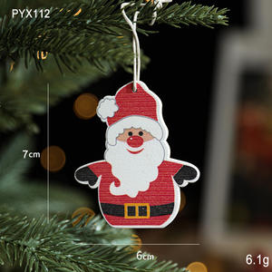 شجرة عيد الميلاد الخشبية الملونة من فينلان-ديكورات مشهد كرتوني عبر الحدود سانتا كلوز - Product Image 6