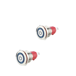 Chinakel 19mm kim loại đẩy nút chuyển đổi thép không gỉ đẩy nút tạm thời đẩy nút chuyển đổi - Product Image 1