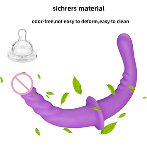 Dildos de <span class=keywords><strong>Doble</strong></span> Cabeza para Lesbianas, Dildos de Silicona para Masaje <span class=keywords><strong>Anal</strong></span> y Vaginal, Juguetes Sexuales de Penetración de <span class=keywords><strong>Doble</strong></span> Extremo para Lesbianas - Product Image 2