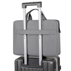 Gray Laptop Backpack Business Briefcase Shoulder <b>Bag</b> Large Capacity Zipper Closure for Office Travel School - Product Image 5