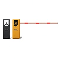 Sistem Gerbang Penghalang Parkir Mobil Tiang Lurus Lampu LED  Boom Aluminium Penghalang Baja