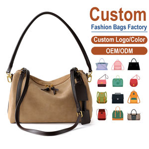Bolso de Mano de Cuero Genuino Personalizado, Bolso de Hombro de Fábrica, Bolso de Viaje de Gran Capacidad, Bolsos de Cuero de Diseñador para Mujer - Product Image 1